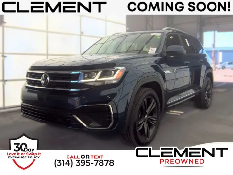 Blue 2022 Volkswagen Atlas 3.6L V6 SEL R-Line for sale in St. Charles, MO