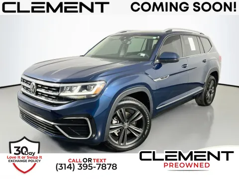 Blue 2022 Volkswagen Atlas 3.6L V6 SEL R-Line for sale in St. Charles, MO