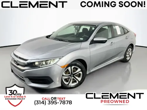 Silver 2018 Honda Civic LX for sale in St. Charles, MO