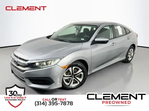 Silver 2018 Honda Civic LX for sale in St. Charles, MO