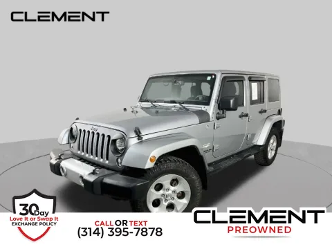 Silver 2015 Jeep Wrangler Unlimited Sahara for sale in St. Charles, MO