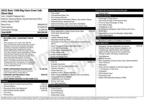 Photos of 2022 Ram 1500 Big Horn/Lone Star for sale in St. Charles, MO at Clement Supercenter
