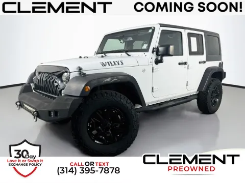 White 2017 Jeep Wrangler Unlimited Willys for sale in St. Charles, MO