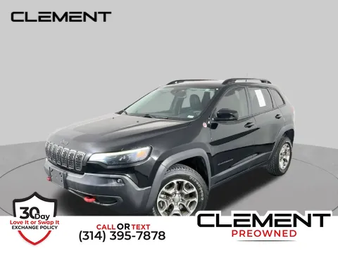 Black 2022 Jeep Cherokee Trailhawk for sale in St. Charles, MO