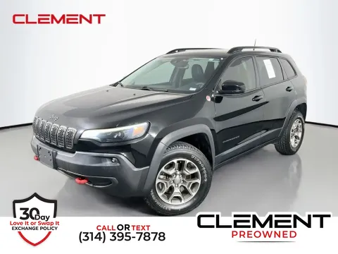 Black 2022 Jeep Cherokee Trailhawk for sale in St. Charles, MO