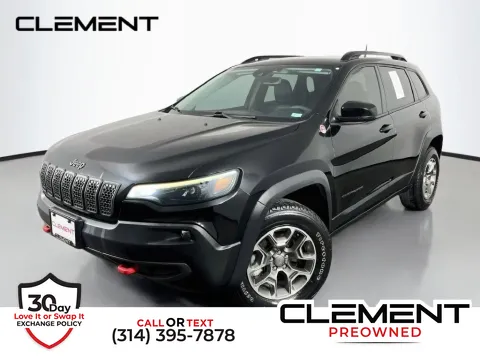 Black 2022 Jeep Cherokee Trailhawk for sale in St. Charles, MO
