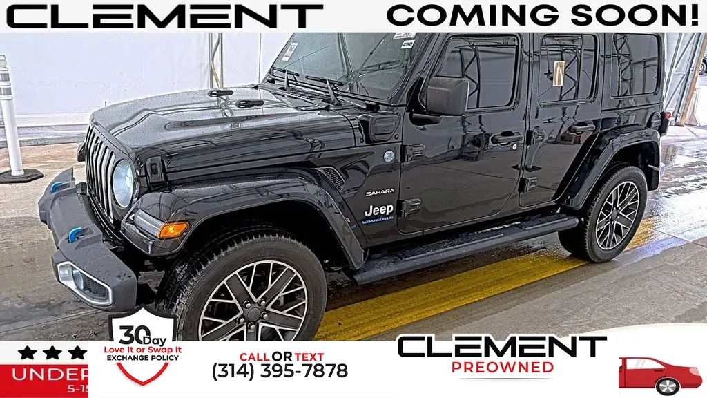 Black 2023 Jeep Wrangler Sahara 4xe for sale in St. Charles, MO