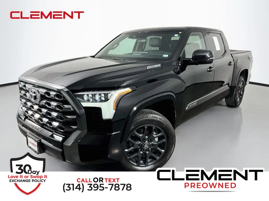 Black 2025 Toyota Tundra Hybrid Platinum for sale in St. Charles, MO