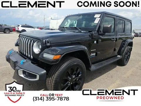 Black 2023 Jeep Wrangler Sahara 4xe for sale in St. Charles, MO