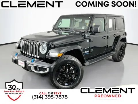 Black 2023 Jeep Wrangler Sahara 4xe for sale in St. Charles, MO
