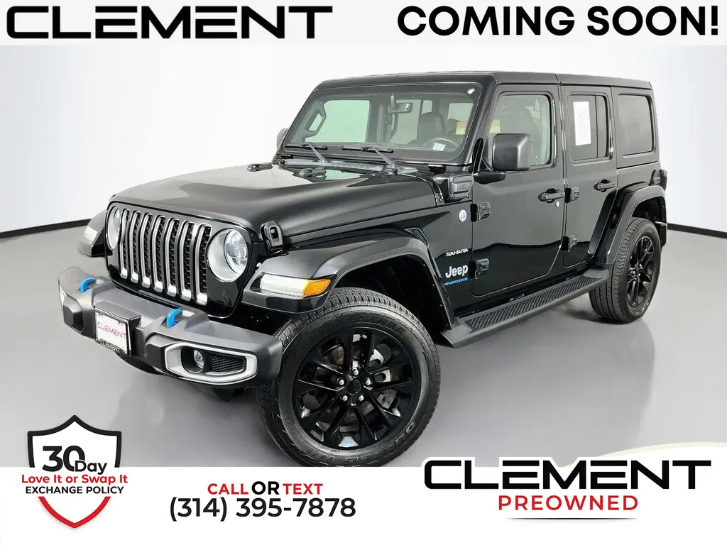 Black 2023 Jeep Wrangler Sahara 4xe for sale in St. Charles, MO