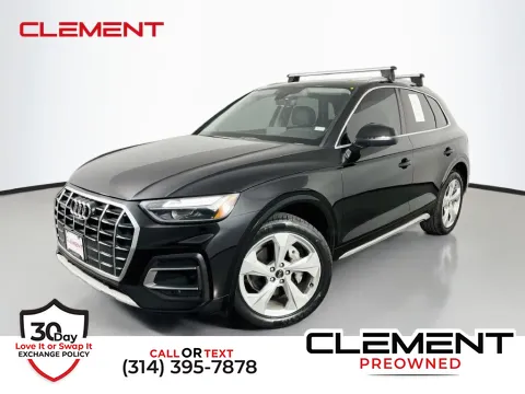 Black 2021 Audi Q5 45 Premium Plus for sale in St. Charles, MO