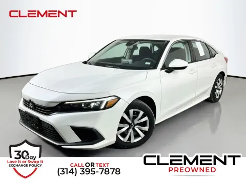 White 2022 Honda Civic LX for sale in St. Charles, MO