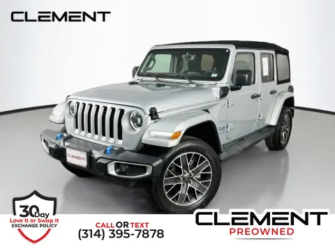 Silver 2023 Jeep Wrangler Sahara 4xe for sale in St. Charles, MO