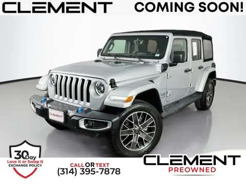 Silver 2023 Jeep Wrangler Sahara 4xe for sale in St. Charles, MO