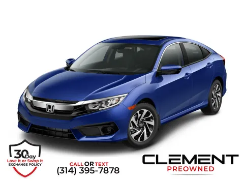 Black 2018 Honda Civic EX for sale in St. Charles, MO