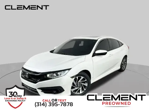 White 2016 Honda Civic EX for sale in St. Charles, MO