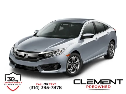 Silver 2018 Honda Civic LX for sale in St. Charles, MO