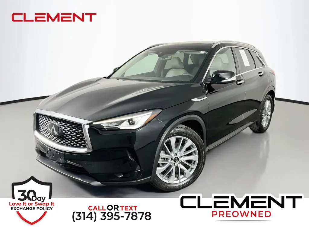 Black 2023 INFINITI QX50 LUXE for sale in St. Charles, MO