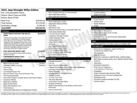 Photos of 2022 Jeep Wrangler Willys for sale in St. Charles, MO at Clement Supercenter