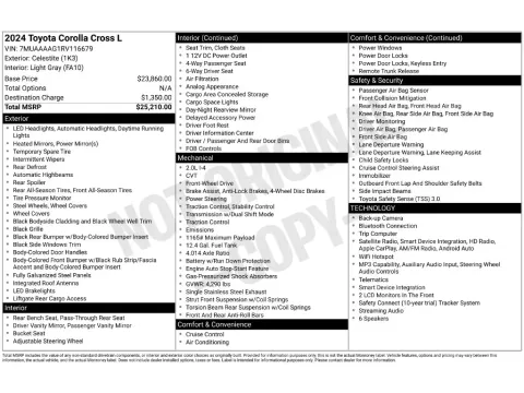 Photos of 2024 Toyota Corolla Cross L for sale in St. Charles, MO at Clement Supercenter