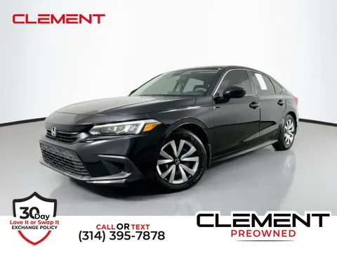 Black 2023 Honda Civic LX for sale in St. Charles, MO
