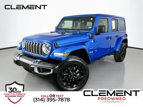 Blue 2024 Jeep Wrangler Sahara 4xe for sale in St. Charles, MO