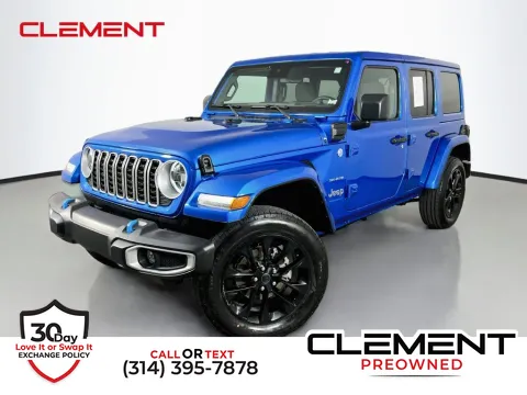 Blue 2024 Jeep Wrangler Sahara 4xe for sale in St. Charles, MO
