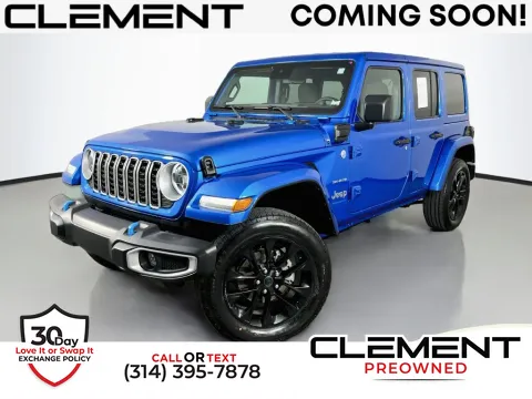 Blue 2024 Jeep Wrangler Sahara 4xe for sale in St. Charles, MO