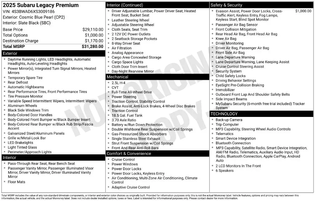 Subaru Legacy photo 40