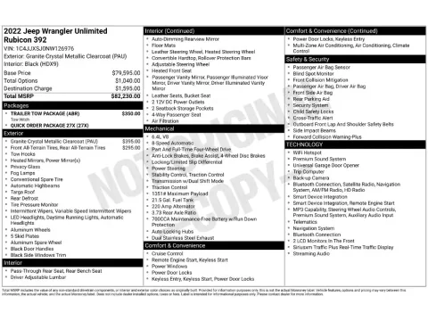 Photos of 2022 Jeep Wrangler Unlimited Rubicon 392 for sale in St. Charles, MO at Clement Supercenter