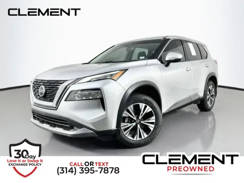 Silver 2021 Nissan Rogue SV for sale in St. Charles, MO
