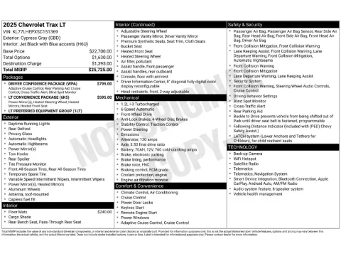 Photos of 2025 Chevrolet Trax LT for sale in St. Charles, MO at Clement Supercenter
