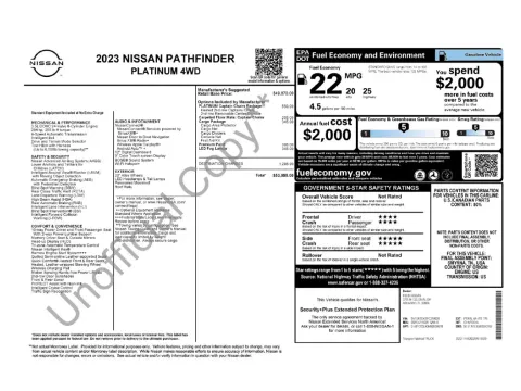 Photos of 2023 Nissan Pathfinder Platinum for sale in St. Charles, MO at Clement Supercenter