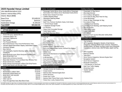 Photos of 2025 Hyundai Venue Limited for sale in St. Charles, MO at Clement Supercenter