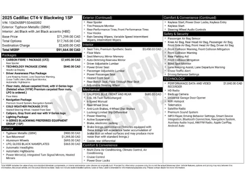 Photos of 2025 Cadillac CT4 V-Series for sale in St. Charles, MO at Clement Supercenter