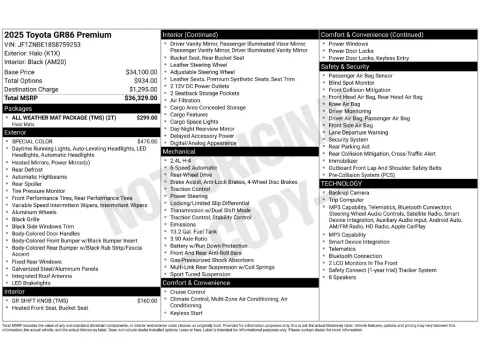 Photos of 2025 Toyota GR86 Premium for sale in St. Charles, MO at Clement Supercenter