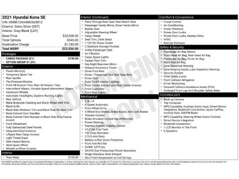 Photos of 2021 Hyundai Kona SE for sale in St. Charles, MO at Clement Supercenter