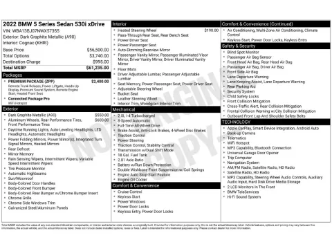 Another view of 2022 BMW 5 Series 530i xDrive for sale in St. Charles, MO at Clement Supercenter