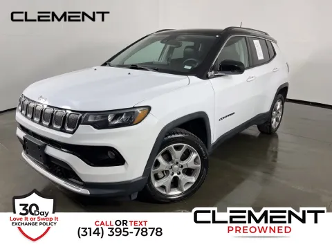 White 2022 Jeep Compass Limited for sale in St. Charles, MO
