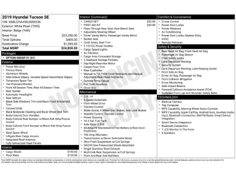 Another view of 2019 Hyundai Tucson SE for sale in St. Charles, MO at Clement Supercenter
