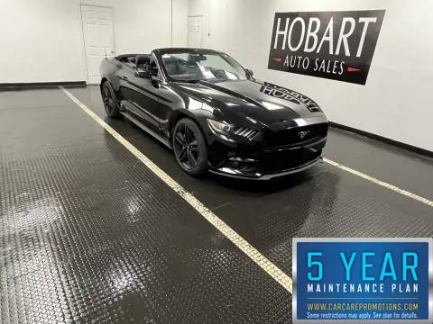 Black 2017 Ford Mustang EcoBoost Premium for sale in Hobart, IN