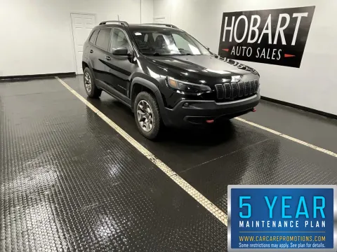 Black 2020 Jeep Cherokee Trailhawk for sale in Hobart, IN
