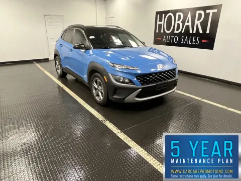 Blue 2023 Hyundai Kona SEL for sale in Hobart, IN