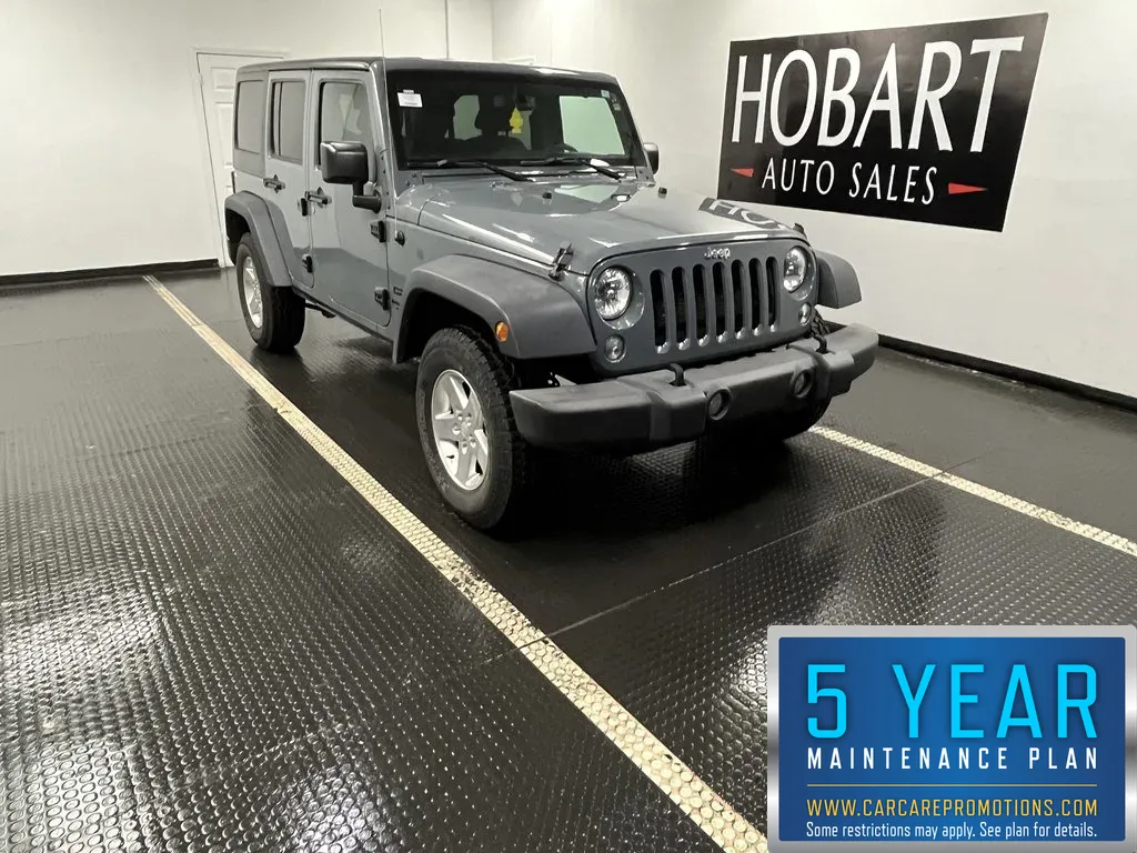 Blue 2015 Jeep Wrangler Unlimited Sport for sale in Hobart, IN