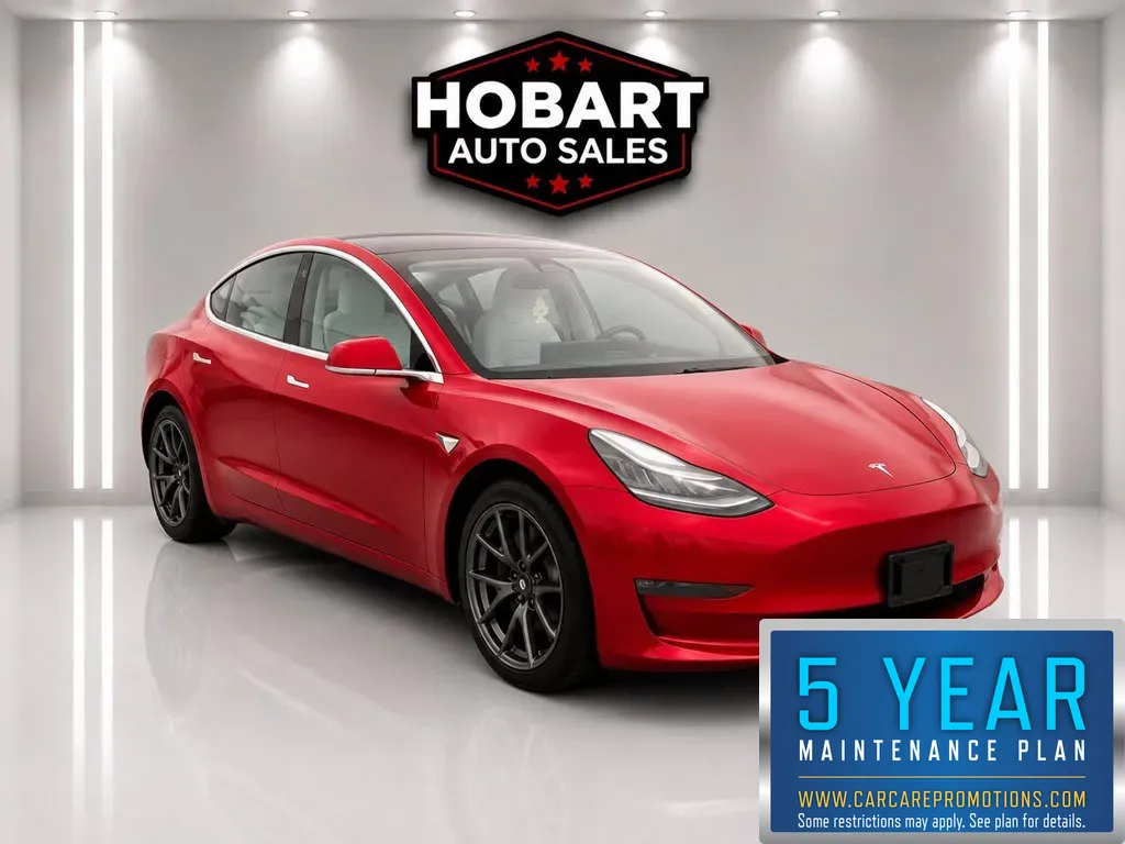 Red 2018 Tesla Model 3 for sale in Hobart, IN