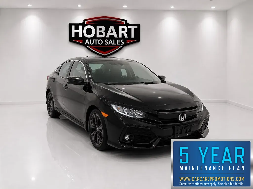 Black 2018 Honda Civic Hatchback EX-L Navi for sale in Hobart, IN