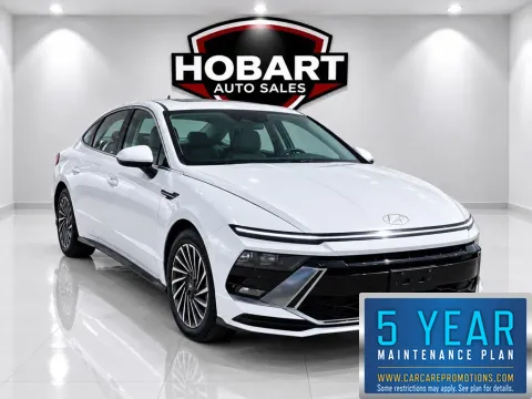 White 2024 Hyundai Sonata Hybrid SEL for sale in Hobart, IN