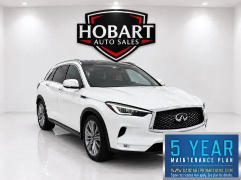 White 2020 INFINITI QX50 SENSORY for sale in Hobart, IN