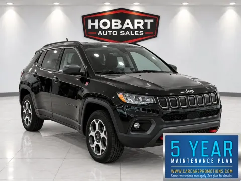 Black 2022 Jeep Compass Trailhawk for sale in Hobart, IN